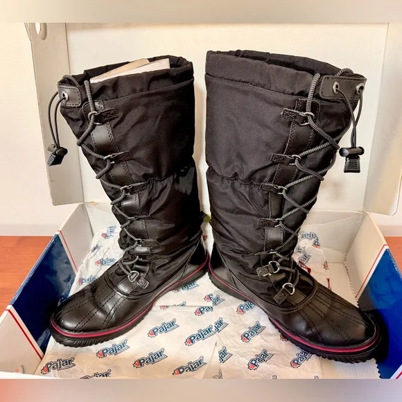 Pajar Grip Black and Red Snow Boots like new - Picture 7 of 9